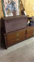 Antique Wood Tool Box & Cabinet