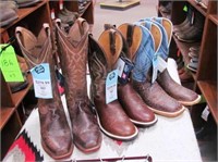 (3) Men's Boots, Tony Lama, Size 9D