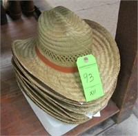 (11)  Mens Straw Hats Assorted Sizes