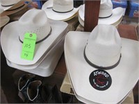 (4) Mens Straw Hats Assorted Sizes