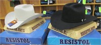 (2) Resistol Mens Felt Hats, Size 7 5/8 LO