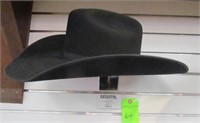 Resistol Mens 10X Black Felt Hat, Size 7 1/8 LO