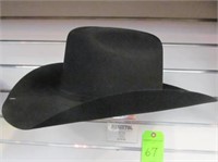 Resistol Mens 6X Black Felt Hat, Size 7 1/4L