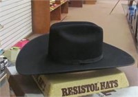 Resistol Mens Black Felt Hat, Size 7 1/2 LO