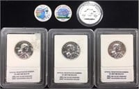 4 Silver Clad Coins/2 Commemorative State Quarters