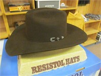 Resistol  6X  Chocolate Felt Hat, Size 7 3/8 LO