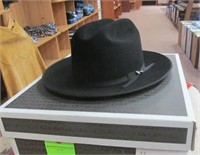 Resistol Mens 6X  Black Felt Hat, Size 7 3/8 LO