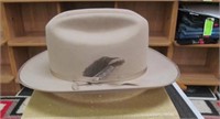 Stetson 6X Silverbelly Felt Hat, Size 7 1/2 LO