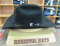 Resistol 20X 77 Black Felt Hat, Size 7 1/2 LO