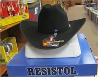 Resistol Mens 6X Black Belt Hat, Size 7 1/4L