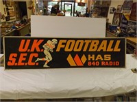 Vintage Bear Bryant Era UK SEC Football Radio Sign