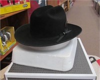 Stetson Mens 6X  Black Felt Hat, Size 7 1/4 R