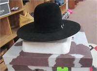 Resistol Mens 20X Black Felt Hat, Size 7 1/4 LO