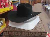 Resistol Mens 77 Black Felt Hat, Size 7 1/4 L