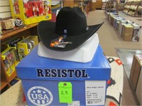 Resistol Mens 6X Mens Black Felt Hat, Size 7 1/8 L