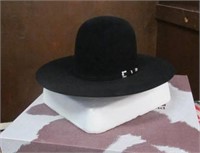 Resistol Mens 20X Black Belt Hat, Size 7 L