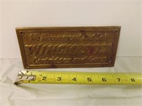 Early Winchester Brass Store Sign