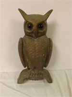 Vintage RARE Halloween Decor Metal Owl