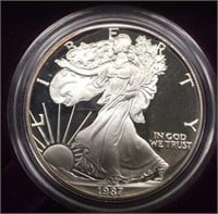 1987 1oz Fine Silver American Eagle Coin