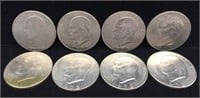 8 Dwight Eisenhower Dollar Coins