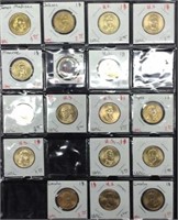 17- Uncirculated Presidents $1 Coins