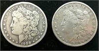1883-P & 1900-O Morgan Silver Dollars