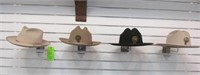 (4) Stetson  Mens Felt Hats Assorted Styles and Co