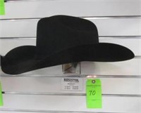 Resistol 6X Black Felt Hat, Size 7 1/8 LO
