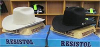 2 Resistol Mens Felt Hats, Size 8 LO