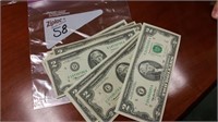 (9) 1976 & (1) 1995 Two Dollar Bills