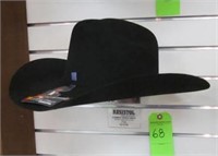 Resistol Mens 07 Black Felt Hat, Size 7 LO