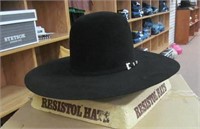 Resistol Mens 20X  Black Belt Hat, Size7 3/8 LO