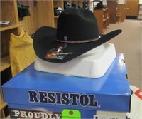 Resistol 6X 07 Black Felt Hat, Size 7 1/4 LO