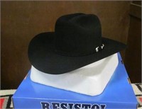 Resistol Mens 6X Black Felt Hat, Size 7 L