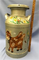 Choice on 2 (71-72): old milk can painted with a w