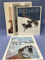 4 signed Jon Van Zyle Iditarod posters shrink wrap