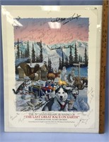 Shrink wrapped signed Iditarod poster by Michael C