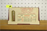 1959 Advertising Calendar & Thermometer