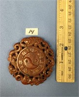 Carved stone pendant               (332)