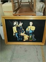 Painting 3 Asian girls with instruments