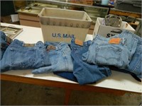 MENS JEANS-WRANGLERS, LEVIS, RUSTLER