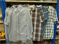 MENS BUTTON UP SHIRTS LOT-WRANGLER, TOMMY