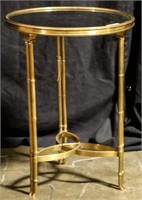 NEOCLASSICAL STYLE MARBLE TOP SIDE TABLE