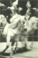 KIMBELRY GREMILLION B. & W. CIRCUS HORSES PHOTO
