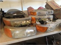 LOT OF CHEVROLET HEAD LIGHTS AND TAIL LIGHTS