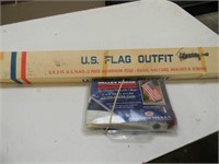 ALUMINUM FLAG POLE & 3' X 5' FLAG