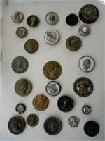 Heads-25 assorted incl silver, paste