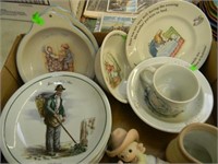 WEDGEWOOD PETER RABBIT PLATES, CABBAGE PATCH CUP