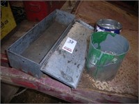 metal tool box, asst small chain