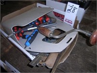 alan wrenches, hand drill saws, tape measure